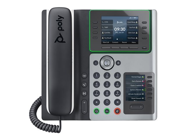 Poly Edge E400 IP Phone and PoE-enabled - Replaces Poly SKU 2200-87835-025