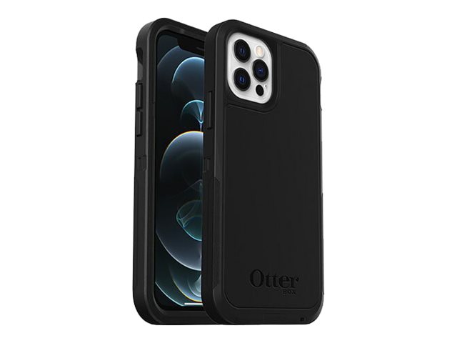 OtterBox Defender Series XT with MagSafe - Back cover for mobile phone - polycarbonate, synthetic rubber - black - for Apple iPhone 12, 12 Pro
