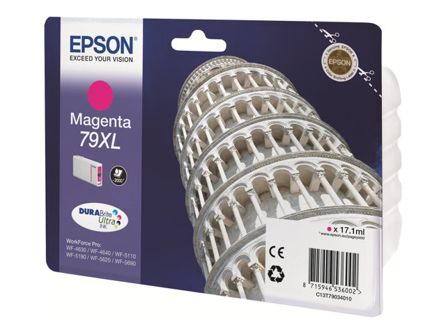 Epson 79XL - 17.1 ml - XL - magenta - original - ink cartridge - for WorkForce Pro WF-4630DWF, WF-4640DTWF, WF-5110DW, WF-5190DW, WF-5620DWF, WF-5690DWF