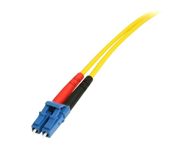 StarTech.com 4m Fiber Optic Cable - Single-Mode Duplex 9/125 - LSZH - LC/SC - OS1 - LC to SC Fiber Patch Cable (SMFIBLCSC4) - Patch cable - SC single-mode (M) to LC single-mode (M) - 4 m - fibre optic - duplex - 9 / 125 micron - OS1 - molded - yellow