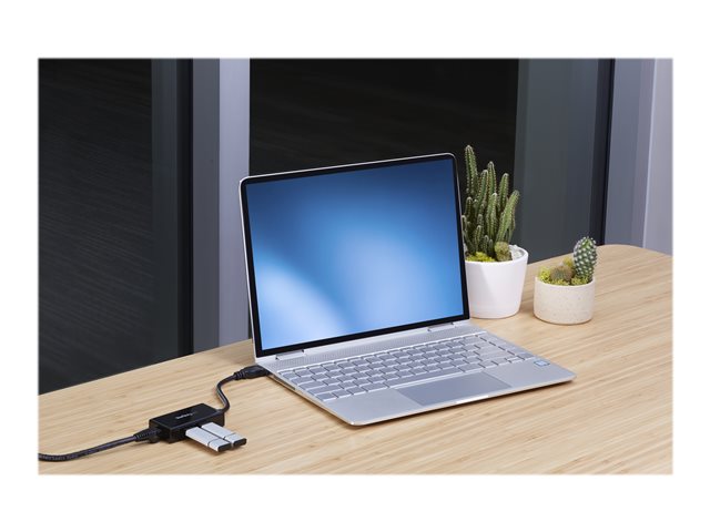 StarTech.com 2 Port USB 3.0 Hub with Ethernet - USB 3.0 x 2 - Gigabit Ethernet Network Adapter for Windows / Mac / Chrome (USB31000S2H) - Network adapter - USB 3.0 - Gigabit Ethernet x 1 - black
