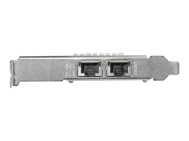 StarTech.com Dual Port 10G PCIe Network Adapter Card - Intel-X550AT 10GBASE-T PCI Express 10GbE Multi Gigabit Ethernet 5 Speed NIC 2port - Network adapter - PCIe 3.0 x4 low profile - 10Gb Ethernet x 2 - black