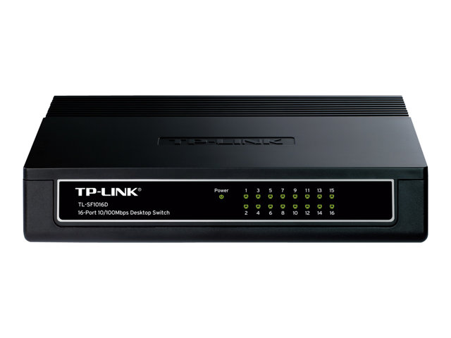 TP-Link TL-SF1016D 16-Port 10/100Mbps Desktop Switch - Switch - 16 x 10/100 - desktop