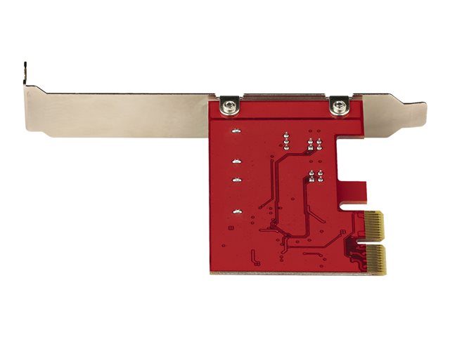 StarTech.com SATA PCIe Card, 2 Port PCIe SATA Expansion card, 6Gbps SATA Card, Full/Low Profile, PCI Express to SATA Adapter, ASM1062R SATA RAID Controller Card - PCIe to SATA Converter - Storage controller - SATA 6Gb/s - low profile - RAID RAID 0, 1, JBOD - PCIe 2.0 x2 - red