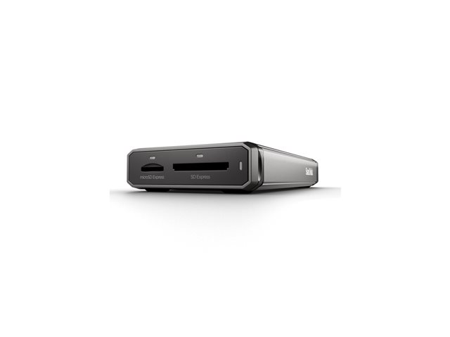 SanDisk PRO-READER Dual Card - Card reader - 2 in 1 (SD Express, microSD Express, microSD UHS-I, microSDHC UHS-I, microSDXC UHS-I, SDHC UHS-I, SDXC UHS-I) - USB-C 3.2 Gen 2