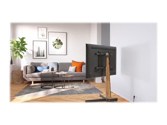 Vogel's TVS 3695 Oak & Steel (Black), TV Floor Stand, max. vesa 600 x 400, 50 kg, 40-77\"