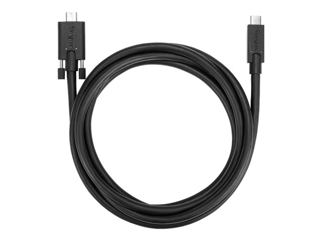 Targus - USB cable - 24 pin USB-C (M) to 24 pin USB-C (M) screwable - 1.8 m - black - for P/N: DOCK191USZ, DOCK430EUZ, DOCK430USZ