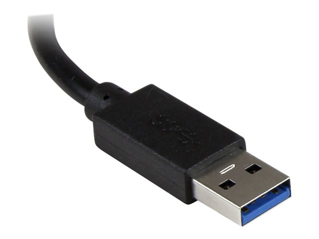 StarTech.com USB 3.0 Hub with Gigabit Ethernet Adapter - 3 Port - NIC - USB Network / LAN Adapter - Windows & Mac Compatible (ST3300GU3B) - Hub - 3 x SuperSpeed USB 3.0 + 1 x 10/100/1000 - desktop - for P/N: PEXUSB3S2EI, PEXUSB3S42, PEXUSB3S7, SVA5H2NEUA