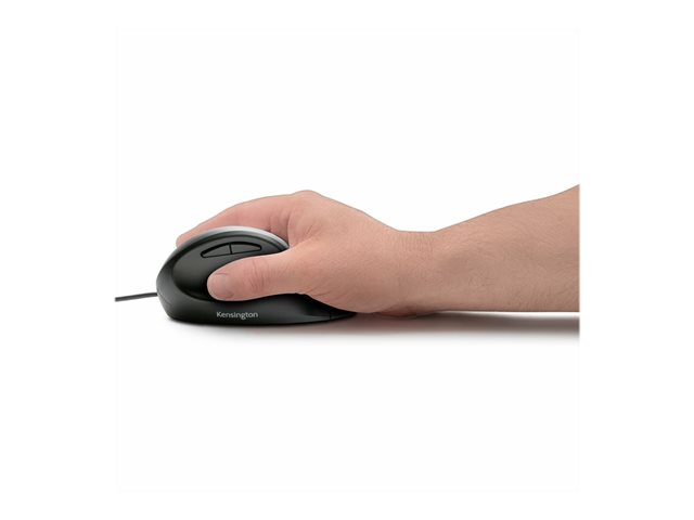 Kensington Pro Fit Ergo - Mouse - ergonomic - 5 buttons - wired - USB - black - retail