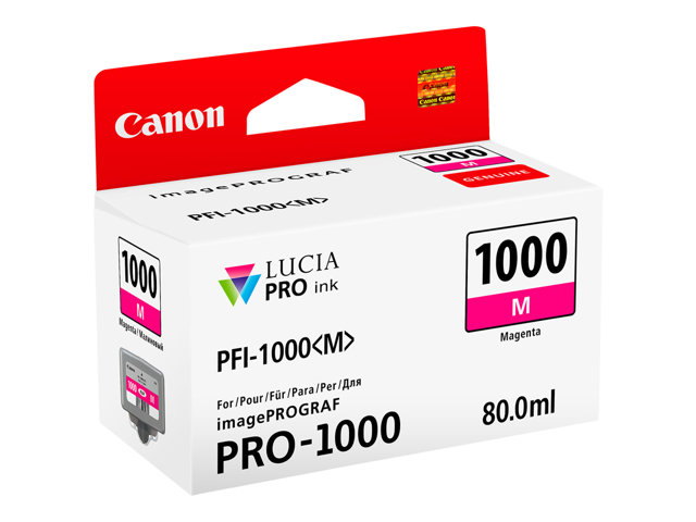 Canon PFI-1000 M - 80 ml - magenta - original - ink tank - for imagePROGRAF PRO-1000