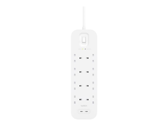 Belkin Connect - Surge protector - with 2 USB-C ports - output connectors: 4 - 2 m cord