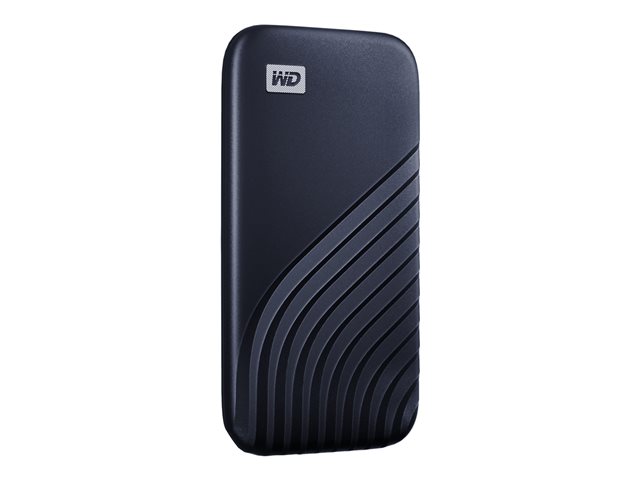 WD My Passport SSD WDBAGF0010BBL - SSD - encrypted - 1 TB - external (portable) - USB 3.2 Gen 2 (USB-C connector) - 256-bit AES - midnight blue
