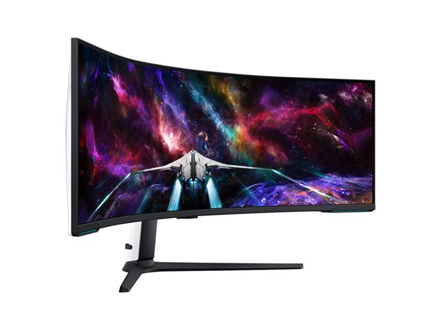 Samsung Odyssey Neo G9 S57CG952NU - G95NC Series - QLED monitor - gaming - curved - 57\" - 7680 x 2160 Dual UHD @ 240 Hz - VA - 1000 cd/m? - 1000000:1 - DisplayHDR 1000 - 1 ms - 3xHDMI, DisplayPort - black, white