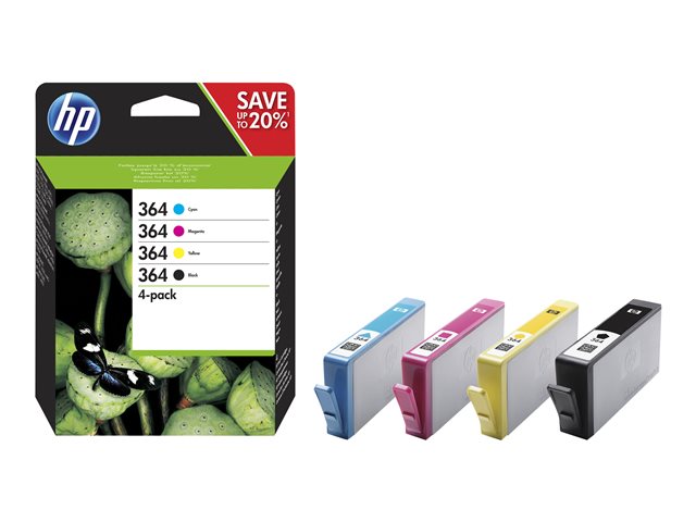 HP 364 4-PACK BLACK/CYAN/MAGENTA/YELLOW