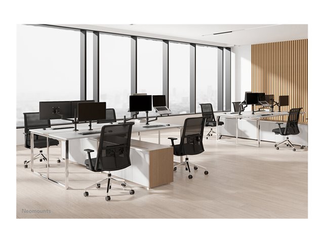 Neomounts DS60-425BL2 - Mounting kit (articulating arm) - full-motion - for 2 monitors - steel - black - screen size: 17\"-27\" - desk-mountable