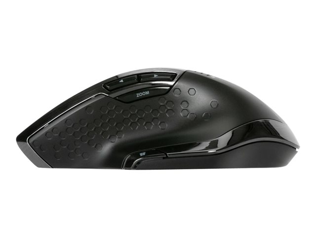 Targus - Mouse - ergonomic - antimicrobial - right-handed - 7 buttons - wireless - 2.4 GHz - USB wireless receiver - black