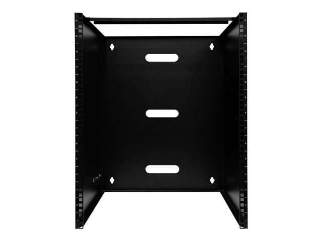 StarTech.com 14U Wall Mount Rack, 19\" Wall Mount Network Rack, 14 inch Deep (Low Profile), Wall Mounting Patch Panel Bracket for Network Switches, IT Equipment, 77lb (35kg) Capacity - Network Equipment Rack (RACK-14U-14-BRACKET) - Network device mounting bracket - wall mountable - black - 14U - 19\"
