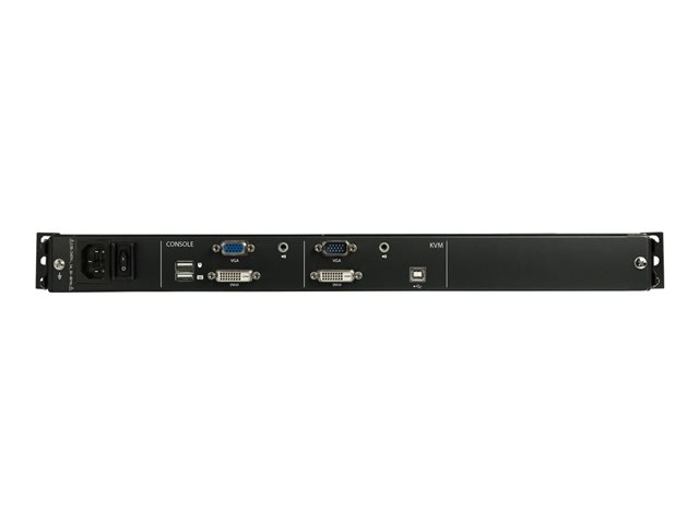 StarTech.com Dual Rail Rackmount KVM Console HD 1080p, Single Port DVI/VGA KVM with 17\" LCD Monitor for Server Rack, Fully Featured 1U LCD KVM Drawer with Cables, USB Support, 44230 MTBF - Single Port Console (RKCOND17HD) - KVM console with KVM switch - 1 ports - USB - 17.3\" - rack-mountable - 1920 x 1080 Full HD (1080p) @ 60 Hz - 250 cd/m² - 650:1 - 8 ms - 2xDVI-D, 2xVGA - black - 1U