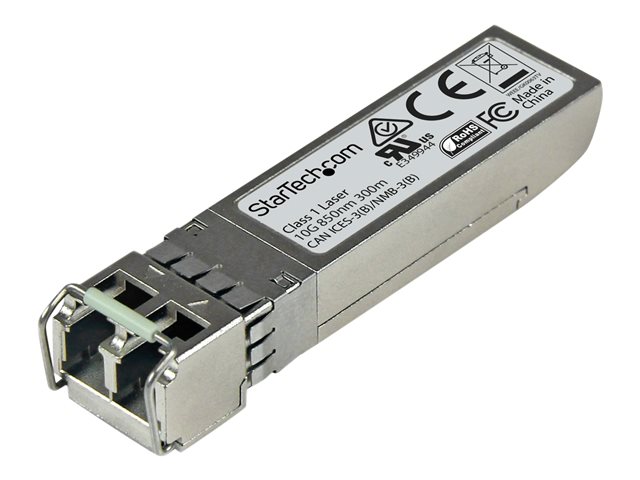 StarTech.com Juniper SFPP-10GE-SR Compatible SFP+ Module, 10GBASE-SR, 10GbE Multimode Fiber MMF Optic Transceiver, 10GE Gigabit Ethernet SFP+, LC Connector, 300m, 850nm, DDM, 10Gbps Module - Lifetime Warranty (SFPP10GESRST) - SFP+ transceiver module (equivalent to: Palo Alto Networks XBR-000182) - 10 GigE - 10GBase-SR - LC multi-mode - up to 300 m - 850 nm