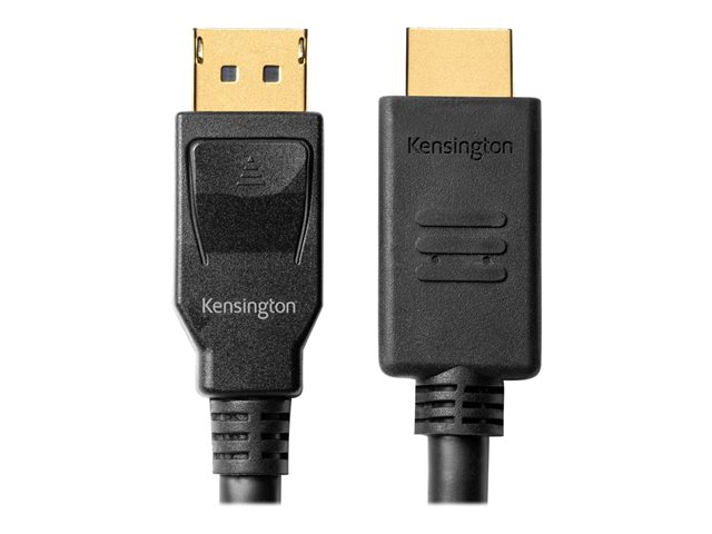 Kensington DisplayPort 1.2 (M) to HDMI (M) Passive Cable, 6ft - Adapter cable - DisplayPort male to HDMI male - 1.83 m - black - passive, 1080p support