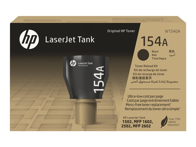 HP 154A - Average Yield - black - original - toner refill - for LaserJet Tank MFP 1602w, MFP 1604w, MFP 2602dn, MFP 2604sdw, MFP 2606dn, MFP 2606sdw