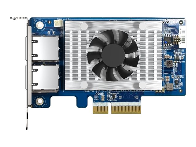 QNAP QXG-10G2T-X710 - Network adapter - PCIe 3.0 x4 low profile - 10Gb Ethernet x 2 - for QNAP QSW-1208-8C, QSW-M2108-2C