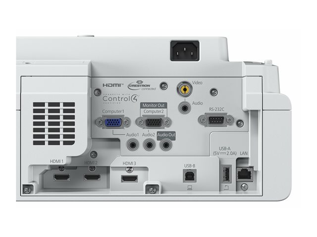 Epson EB-770F - 3LCD projector - 4100 lumens (white) - 4100 lumens (colour) - 16:9 - 1080p - ultra short-throw lens - 802.11a/b/g/n/ac wireless / LAN/ Miracast - white