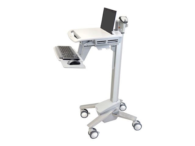 Ergotron StyleView sv40 - Cart - Constant Force Technology - for notebook / PC equipment - light duty - lockable - medical - aluminium, zinc-plated steel, high-grade plastic - grey, white, polished aluminium - screen size: up to 17.3\"
