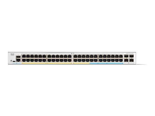 Cisco Catalyst 1300-48MGP-4X - Switch - L3 - Managed - 32 x 10/100/1000 (PoE+) + 16 x 2.5G (PoE+) + 4 x 10 Gigabit SFP+ - rack-mountable - PoE+ (370 W) - remanufactured