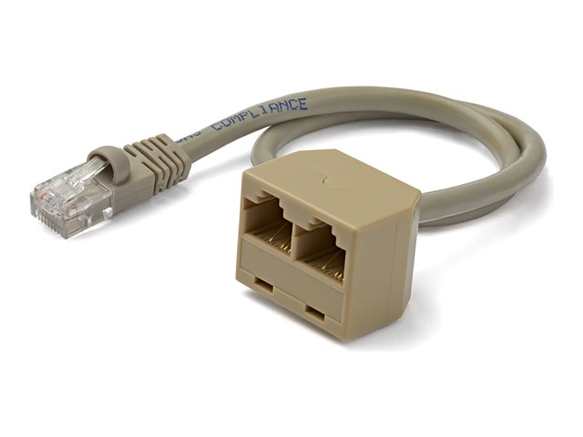 StarTech.com 2-to-1 RJ45 10/100 Mbps Splitter/Combiner - One adapter required at each end of the connection - Network splitter - RJ-45 (M) to RJ-45 (F)