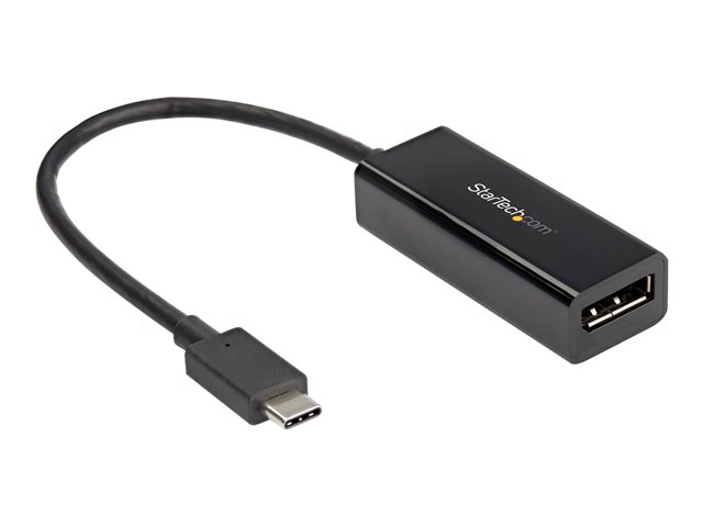 StarTech.com USB C to DisplayPort Adapter, 8K/5K/4K USB Type C to DP 1.4 Alt Mode Video Converter, HBR3/DSC/HDR, 8K 60Hz, Thunderbolt 3 Compatible DisplayPort 1.4 Monitor Display Adapter - 8K USB-C to DP Adapter (CDP2DP14B) - DisplayPort adapter - 24 pin USB-C (M) to DisplayPort (F) - Thunderbolt 3 / DisplayPort 1.4 - 1080p support, 4K120Hz support, 8K60Hz (7680 x 4320) support, 5K60Hz support - black - for P/N: TB4CDOCK
