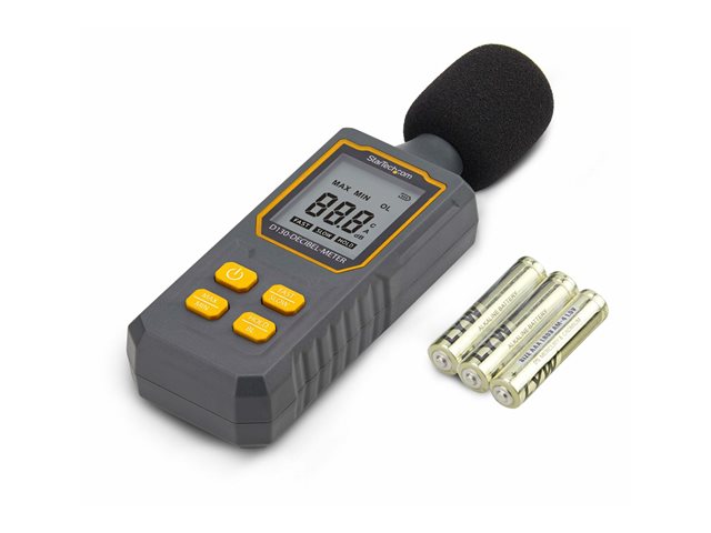 StarTech.com Handheld Digital Sound Meter, Noise/Decibel Level Reader - Sound meter - black