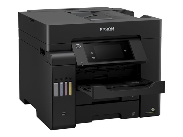 Epson EcoTank ET-5800 - Multifunction printer - colour - ink-jet - A4 (210 x 297 mm) (original) - A4 (media) - up to 25 ppm (printing) - 550 sheets - 33.6 Kbps - USB 2.0, LAN, Wi-Fi(ac) - black