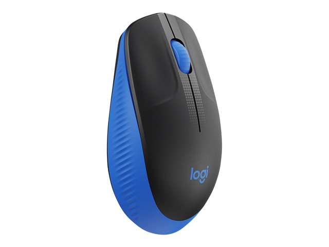 Logitech M190 - Mouse - optical - 3 buttons - wireless - USB wireless receiver - blue
