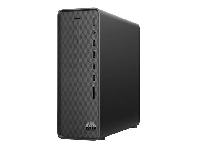 HP Slim S01-pF0004nb - MT - Core i3 9100 / 3.6 GHz - RAM 8 GB - SSD 256 GB - NVMe - DVD-Writer - UHD Graphics 630 - GigE - WLAN: 802.11a/b/g/n/ac, Bluetooth 4.2 - Win 10 Home 64-bit - monitor: none - keyboard: Belgium