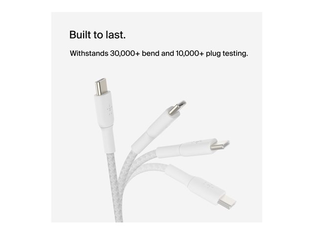 Belkin BoostCharge - USB cable - 24 pin USB-C (M) to 24 pin USB-C (M) - 1 m - white