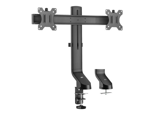 ACT - Bevestigingskit (klem, kabeldoorvoer, stand) - verstelbare dubbele armen - voor 2 LCD- / plasma-panelen - plastic, aluminium, staal - schermgrootte: 10\"-32\" - te monteren op bureau