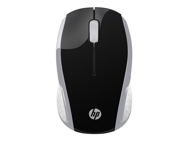 HP 200 - Mouse - right and left-handed - optical - wireless - 2.4 GHz - USB wireless receiver - silver - for HP 20, 22, 24, 27, 460, Pavilion 24, 27, 590, 595, TP01, Pavilion Laptop 14, 15