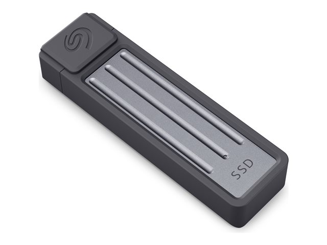 Seagate STMX1000400 - SSD - 1 TB - ultra-compact - external (portable) - USB 3.2 Gen 2 (USB-C connector) - dark grey - with Seagate Rescue Data Recovery