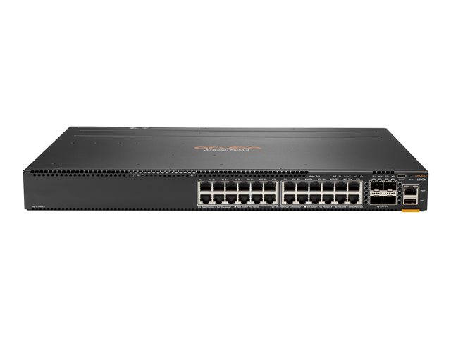 HPE Aruba 6300M - Switch - L3 - Managed - 24 x 10/100/1000 + 4 x 1 Gigabit / 10 Gigabit / 25 Gigabit / 50 Gigabit SFP56 (uplink / stacking) - front and side to back - rack-mountable