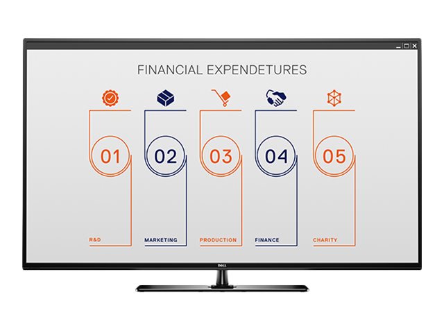 Dell C5517H - 55\" Diagonal Class (54.6\" viewable) LED-backlit LCD display - interactive - 1080p 1920 x 1080 - black - with 3 years Advanced Exchange