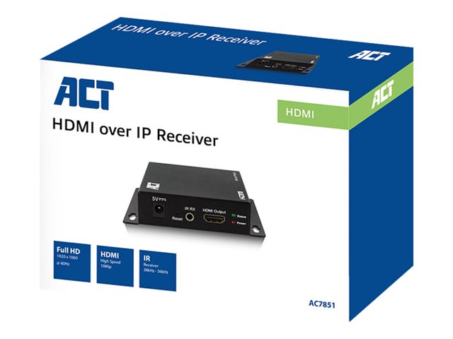 Video-/audio-/infrarooduitbreider - ontvanger - HDMI - voor P/N: AC7850