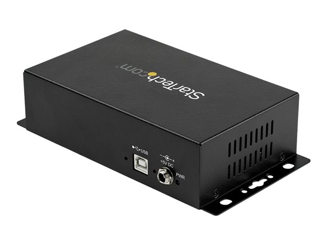 StarTech.com 8 Port USB to Serial RS232 Adapter - Wall Mount - Din Rail - COM Port Retention - FTDI USB to DB9 RS232 Hub (ICUSB2328I) - Serial adapter - USB 2.0 - RS-232 x 8 - black