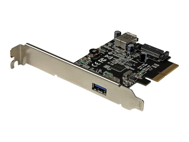 StarTech.com 2 Port USB 3.1 (10Gbps) Card - USB-A 1x External 1x Internal - PCIe USB 3.1 Card with Type-A - PCI Express (PEXUSB311EI) - USB adapter - PCIe x4 low profile - USB 3.1 x 2 - for P/N: USB312SAT3, USB31C2SAT3
