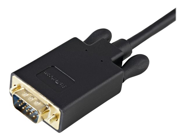 StarTech.com 3ft DisplayPort to VGA Adapter Cable - 1920x1200 - Active DisplayPort (DP) Computer or Laptop to VGA Monitor or TV Display (DP2VGAMM3B) - Adapter cable - DisplayPort (M) latched to HD-15 (VGA) (M) - DisplayPort 1.2 - 1 m - active, 2048 x 1280 support 60Hz - black