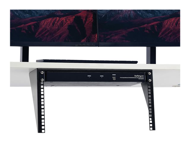 StarTech.com 6U Wall Mount Patch Panel Bracket - 19 in - Steel - Vertical Mounting Bracket for Networking and Data Equipment (RK619WALLV) - Wall mount bracket - black - 6U - 19\"