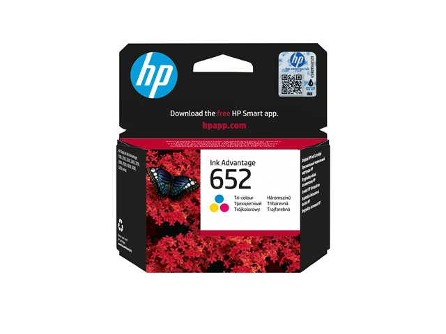 HP 652 - Colour (cyan, magenta, yellow) - original - Ink Advantage - ink cartridge - for Deskjet 1110, 2130, 3630, ENVY 4520, Officejet 3830, 4650
