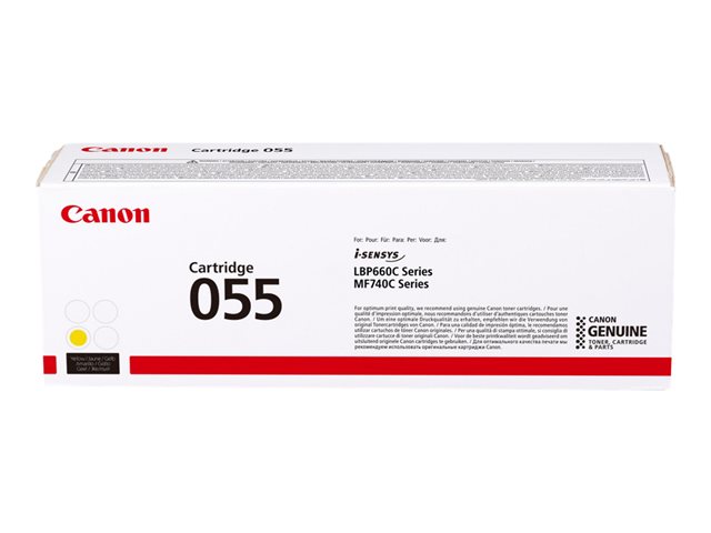 Canon 055 - Yellow - original - toner cartridge - for imageCLASS LBP664, MF745, i-SENSYS LBP663, LBP664, MF742, MF744, MF746, Satera LBP662