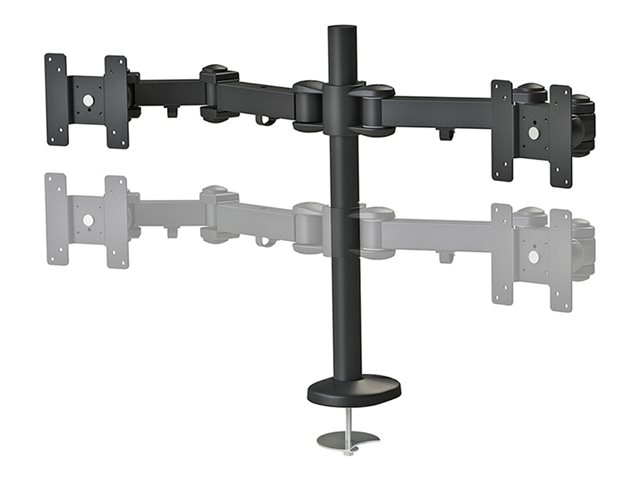 Neomounts FPMA-D960DG - Mounting kit - full-motion - for 2 LCD displays - black - screen size: 10\"-27\" - grommet, desk-mountable