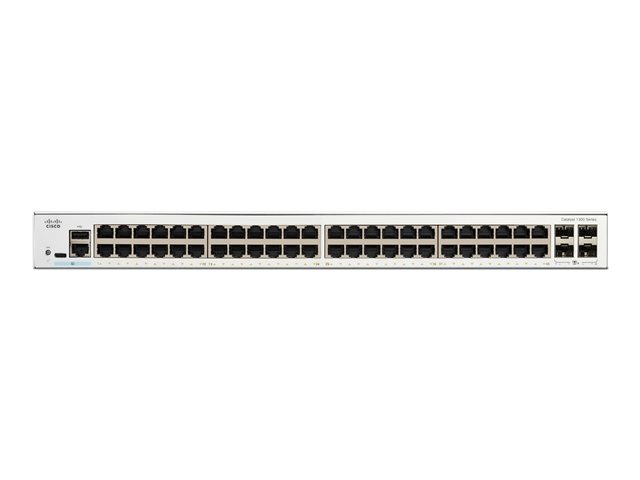 Cisco Catalyst 1300-48T-4X - Switch - L3 - Managed - 48 x 10/100/1000Base-T + 4 x 10 Gigabit SFP+ - rack-mountable